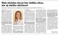 Web strnka nie je len vizitka obce, ale aj sluba obanovi